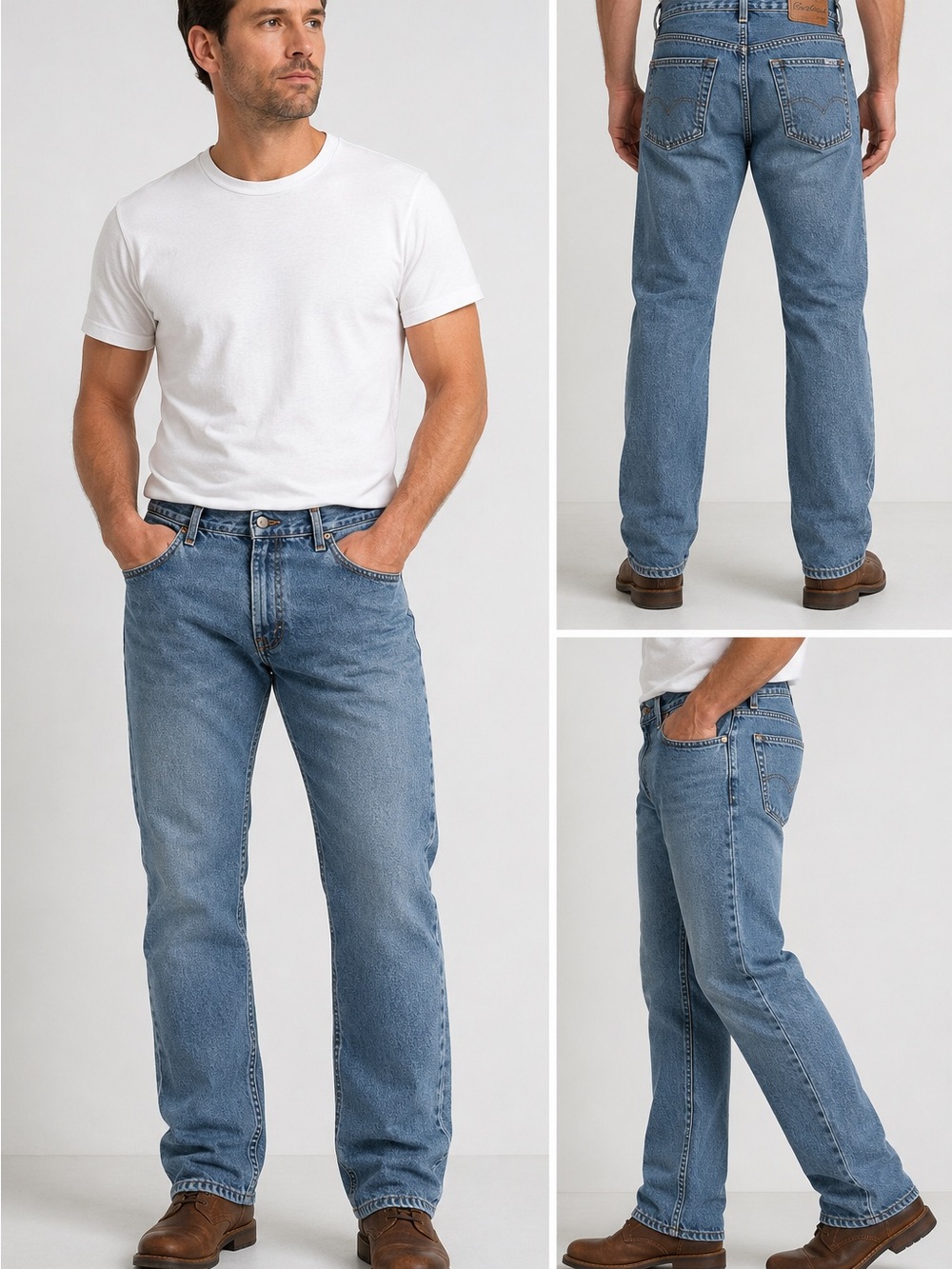 Levi's Men's Straight Jeans in Medium Blue Wash
